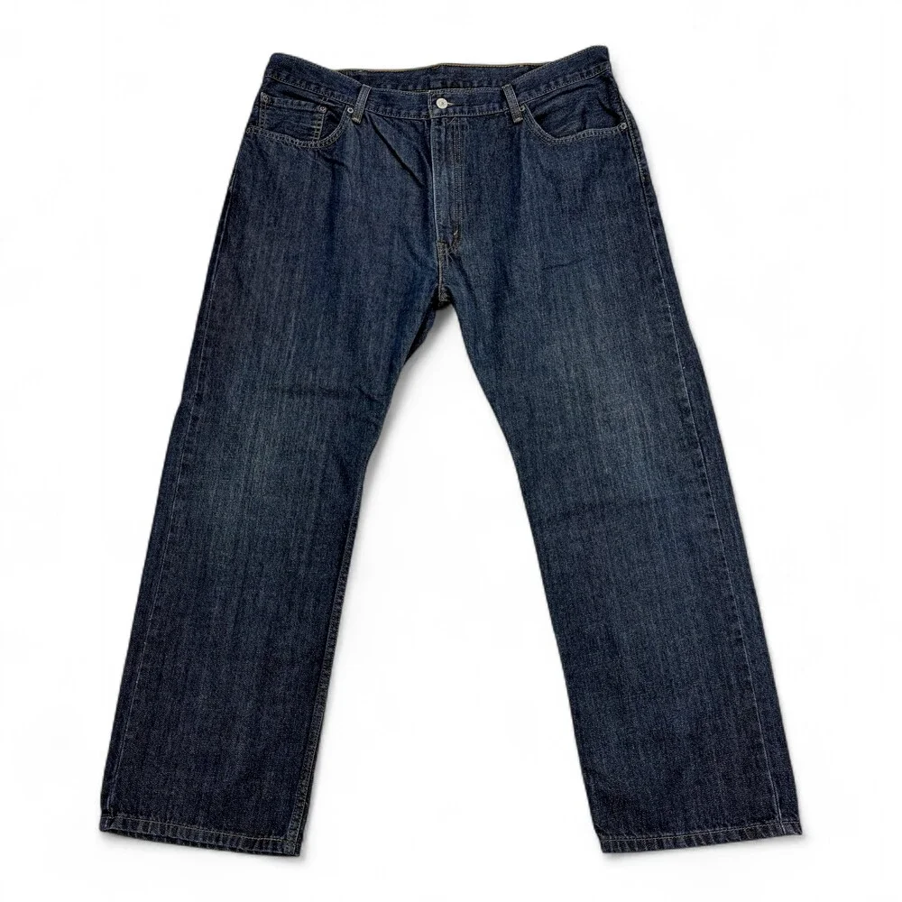 Levi's Men Straight Jeans W40 L30 Dark Wash Big & Tall‎